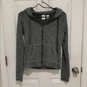 zip up hoodie grey black live love dream